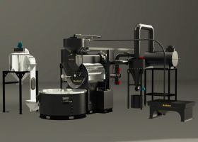 Máy rang cà phê tự động