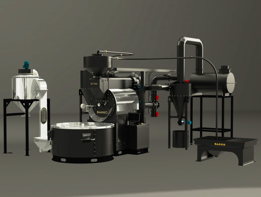 Máy rang cà phê tự động