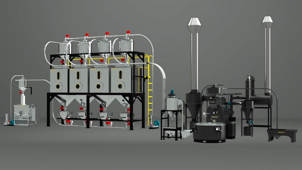 Hệ thống dây chuyền rang xay cà phê CS3000÷4000 kg/ngày